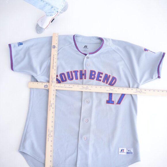 Russell Athletic South Bend Cubs Game Worn Scott Mckeon Gray Baseball Jersey XL - Picture 3 of 10